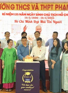 TRƯỜNG THCS VÀ THPT PHẠM NGŨ LÃO LONG TRỌNG KỶ NIỆM 135 NĂM NGÀY SINH CHỦ TỊCH HỒ CHÍ MINH (19/5/1890 – 19/5/2025)