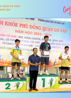 Góc thành tích - Em Nguyễn Hoàng Gia Bảo lớp 10A6 đạt huy chương bạc hội khỏe Phù Đổng 2023