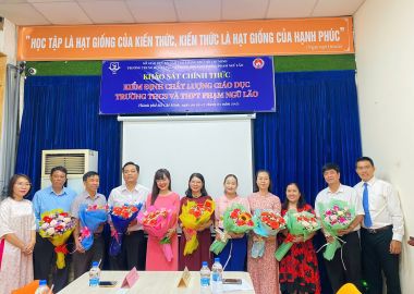 CHÀO MỪNG ĐOÀN KHẢO SÁT CHÍNH THỨC VỀ KIỂM ĐỊNH CHẤT LƯỢNG GIÁO DỤC TRƯỜNG THCS VÀ THPT PHẠM NGŨ LÃO