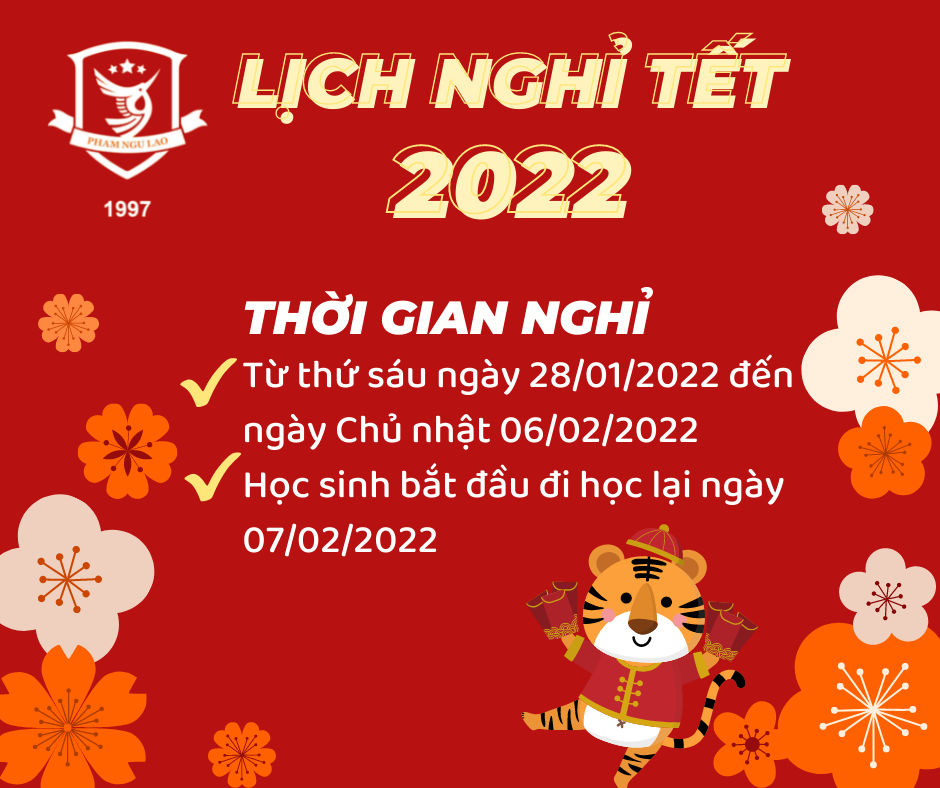 THÔNG BÁO NGHỈ TẾT NGUYÊN ĐÁN NĂM 2022 